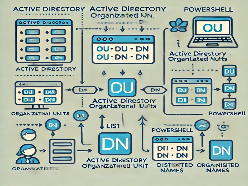 PowerShell ile Active Directory OU DN Bilgilerini Listeleme