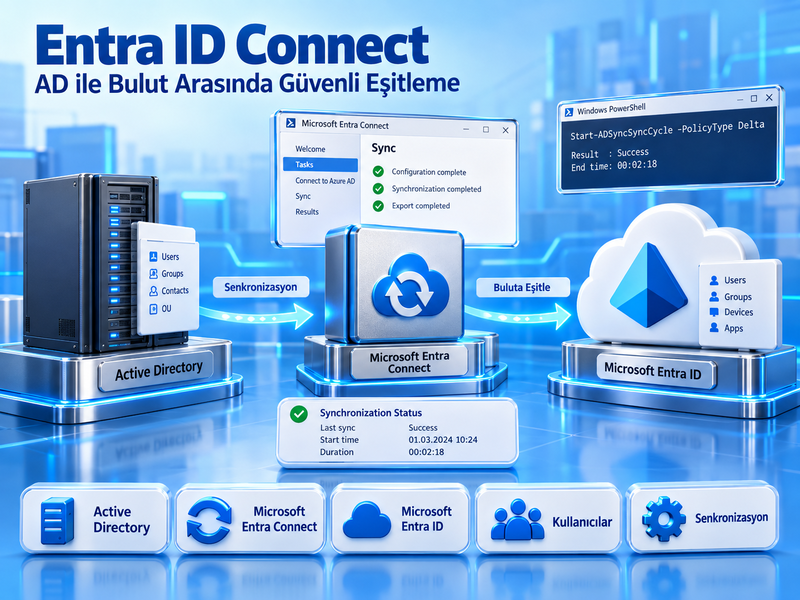 Client'lar Hybrid Join Sürecinde Entra ID'ye SCP ile Nasıl Kaydolur