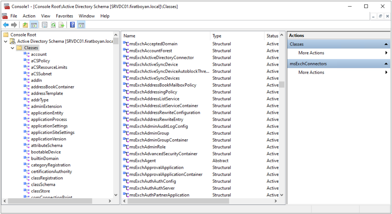 Exchange Prepare Schema