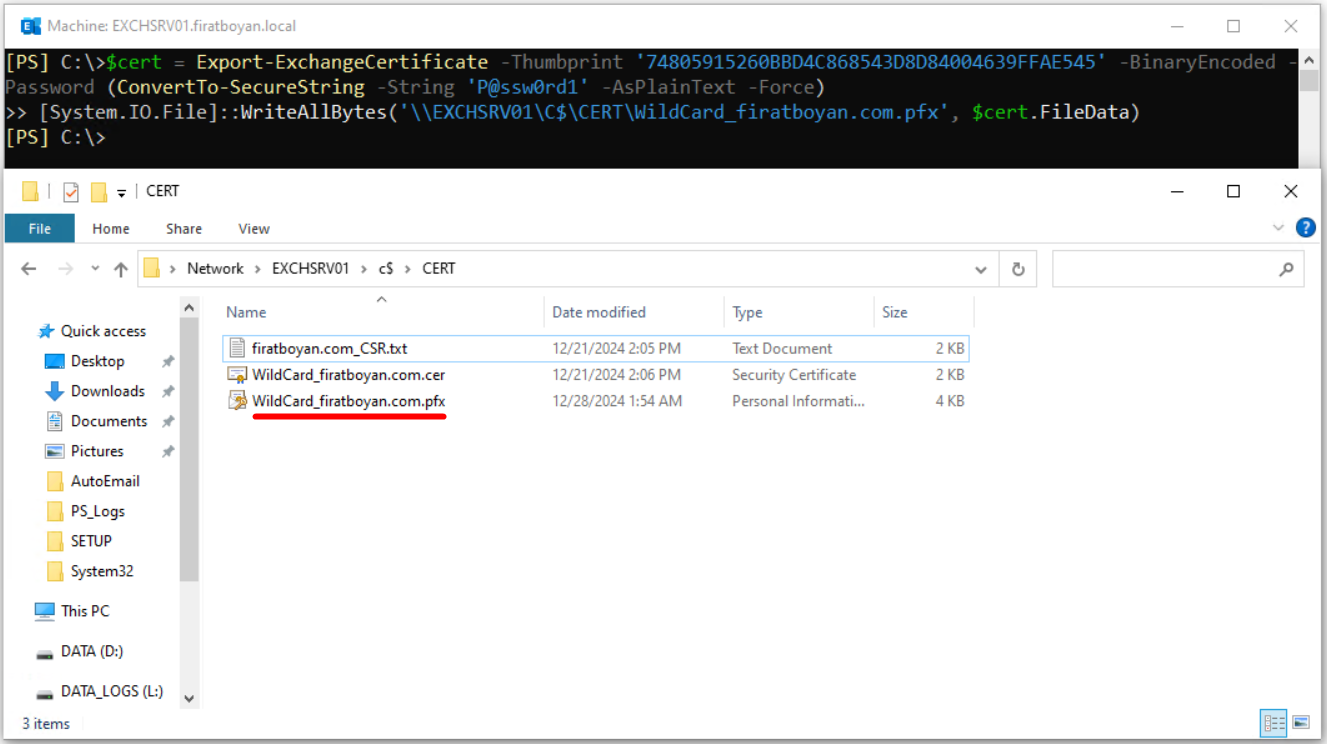 SSL Sertifika Export ve Import Edilmesi