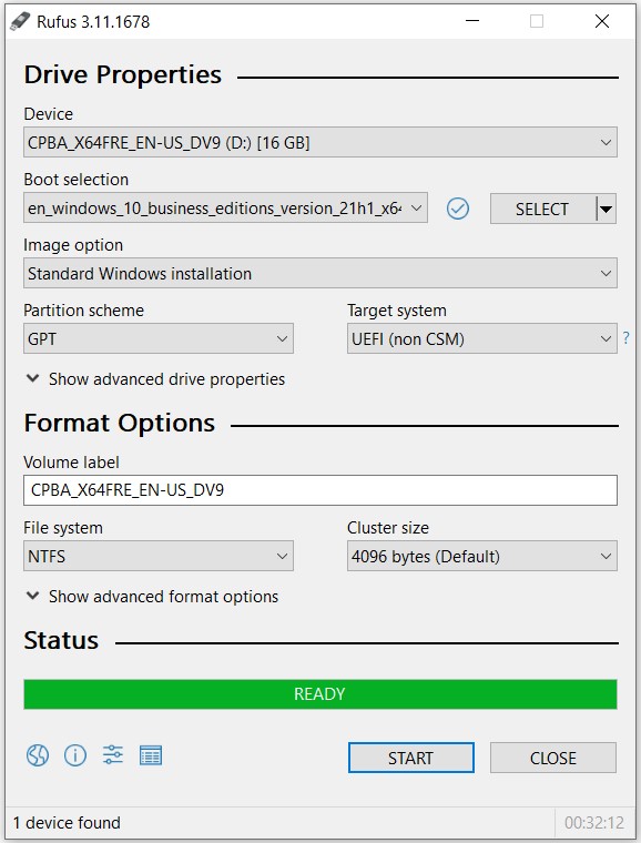 Rufus ile Windows 10 Bootable USB Disk oluşturma