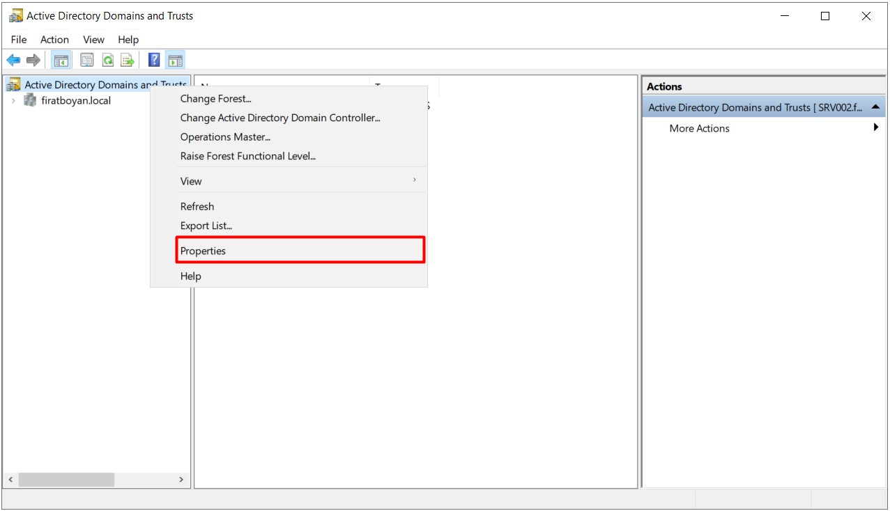 Active Directory UPN Suffix Değiştirme