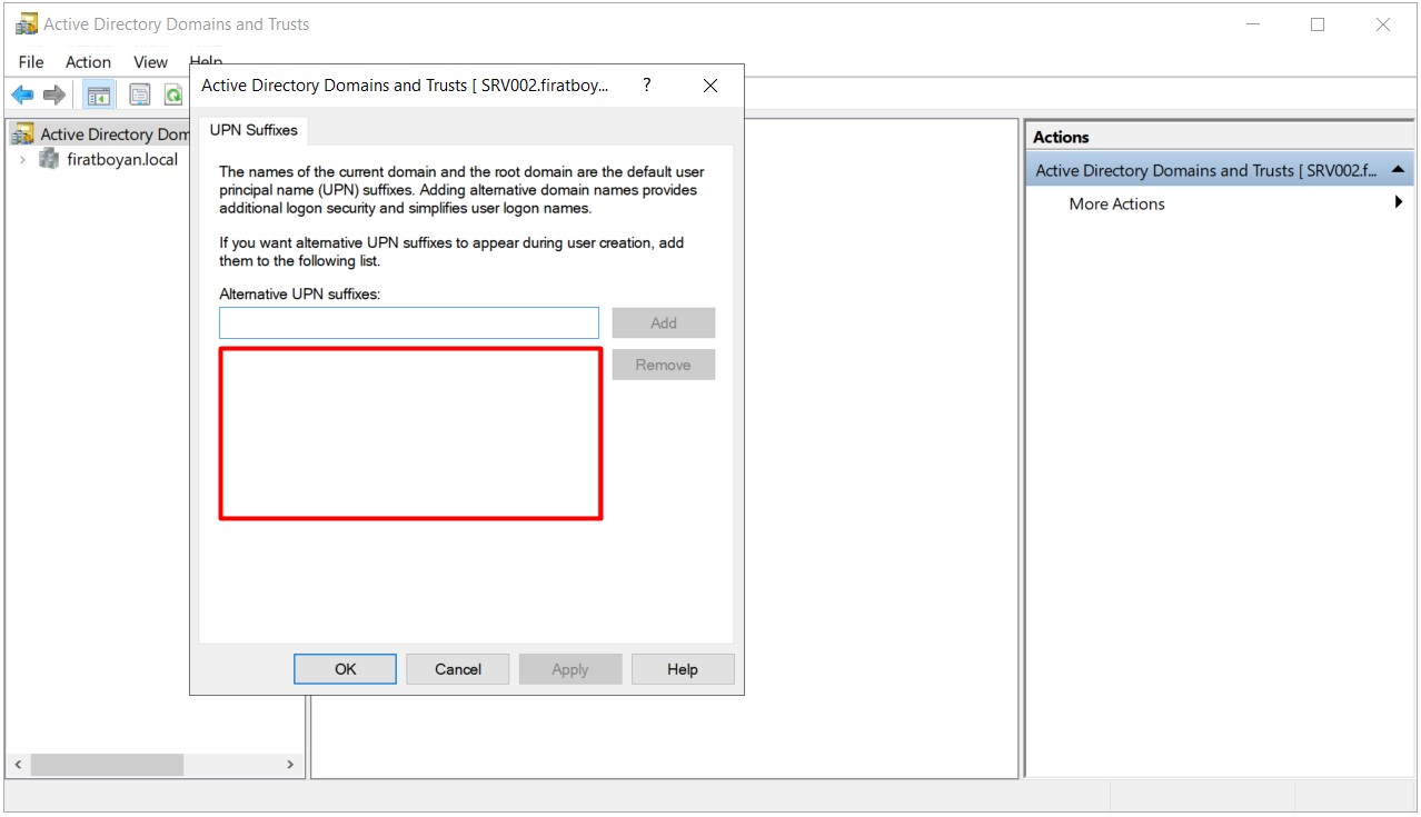 Active Directory UPN Suffix Değiştirme