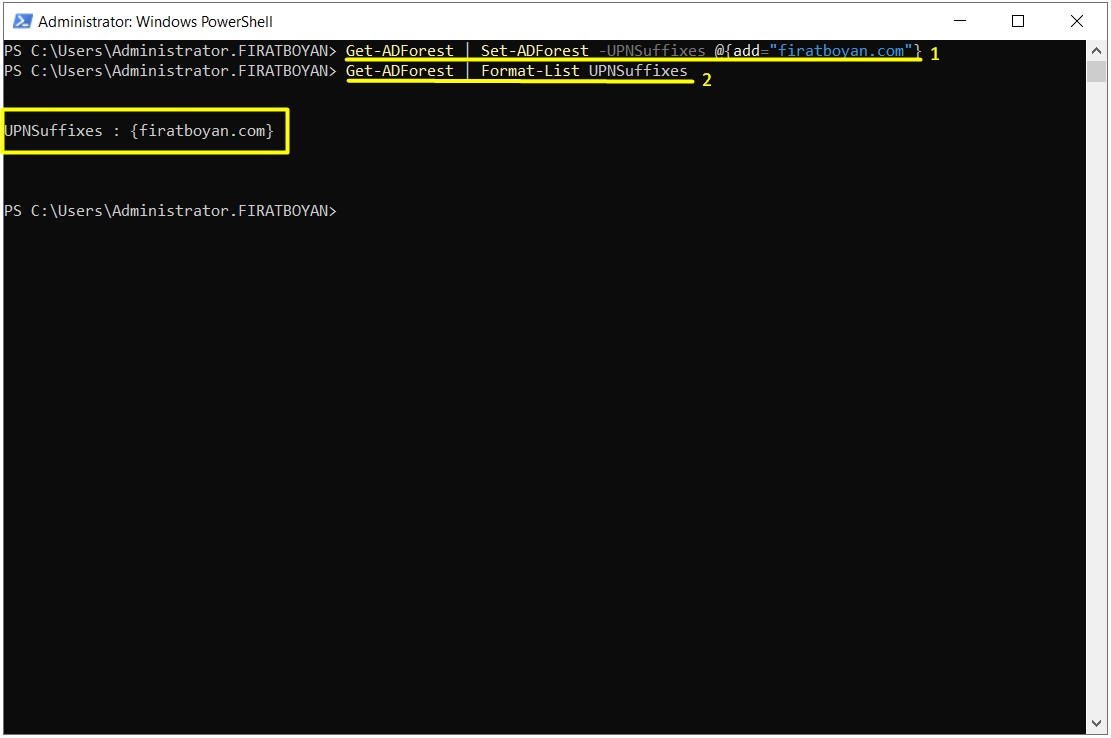 Active Directory UPN Suffix Değiştirme